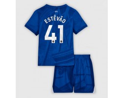 Chelsea Estevao Willian #41 Hemmaställ Barn 2025-26 Kortärmad (+ Korta byxor)